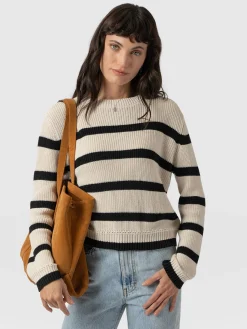Discount Saint and Sofia Remy Crop Jumper - Stripe