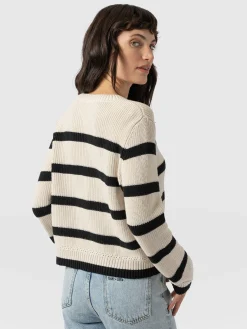 Discount Saint and Sofia Remy Crop Jumper - Stripe