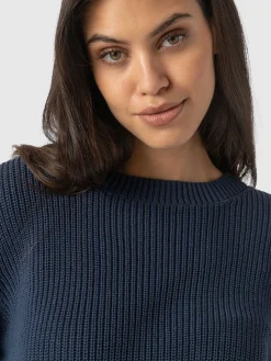 Best Saint and Sofia Remy Crop Sweater - Navy