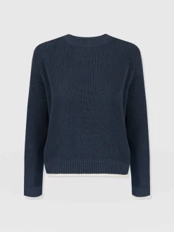 Best Saint and Sofia Remy Crop Sweater - Navy