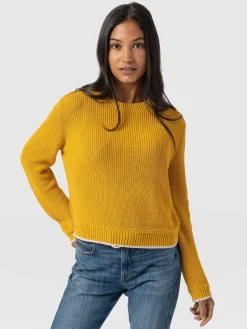 Fashion Saint and Sofia Remy Crop Sweater - Yellow