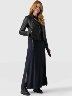 Clearance Saint and Sofia Reveal Viscose Runway Dress - Navy