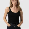 New Saint and Sofia Rib Cami - Black