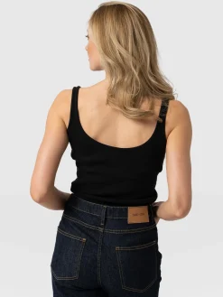 New Saint and Sofia Rib Cami - Black