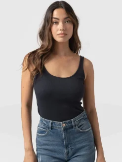 Clearance Saint and Sofia Rib Cami - Navy