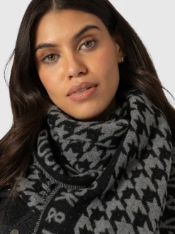 Sale Saint and Sofia Rock Houndstooth Scarf - Black/Grey