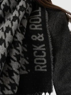 Sale Saint and Sofia Rock Houndstooth Scarf - Black/Grey