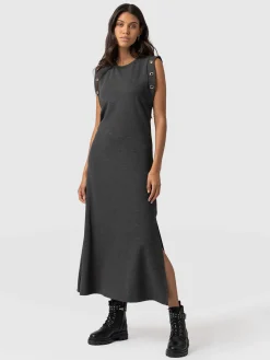Sale Saint and Sofia Rowan Dress - Charcoal Eyelet