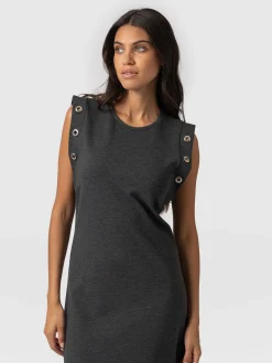 Sale Saint and Sofia Rowan Dress - Charcoal Eyelet