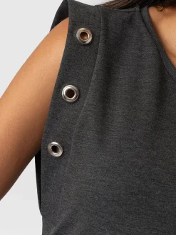 Sale Saint and Sofia Rowan Dress - Charcoal Eyelet