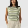 Outlet Saint and Sofia Rowan Tee - Green Stripe