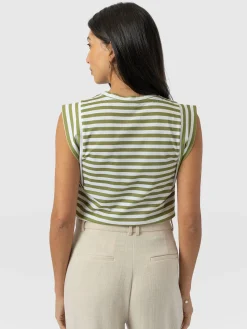 Outlet Saint and Sofia Rowan Tee - Green Stripe