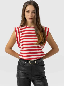 Sale Saint and Sofia Rowan Tee - Red Stripe