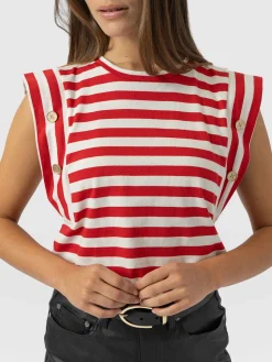 Sale Saint and Sofia Rowan Tee - Red Stripe