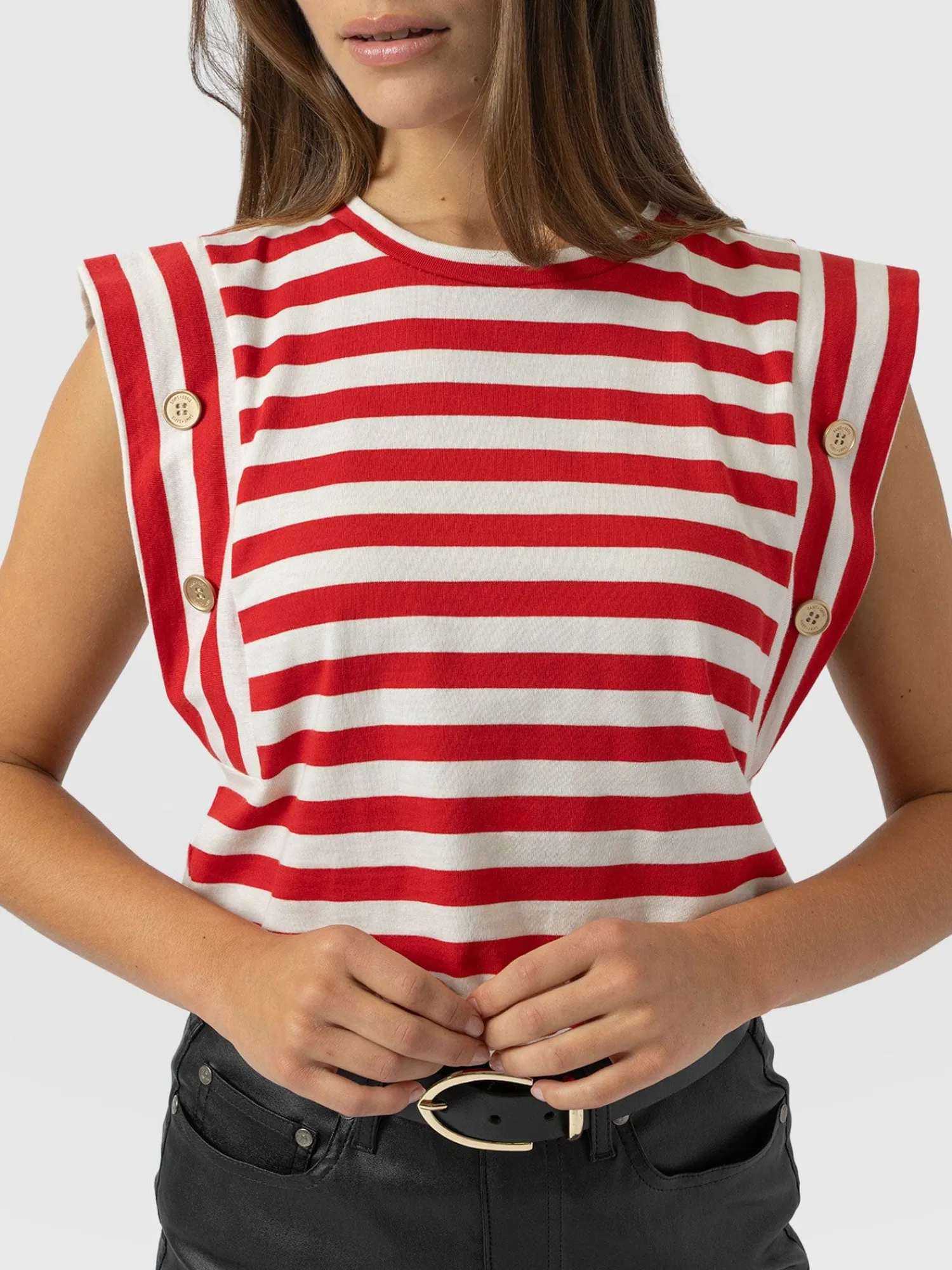 Sale Saint and Sofia Rowan Tee - Red Stripe
