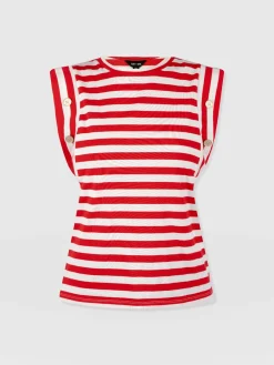 Sale Saint and Sofia Rowan Tee - Red Stripe