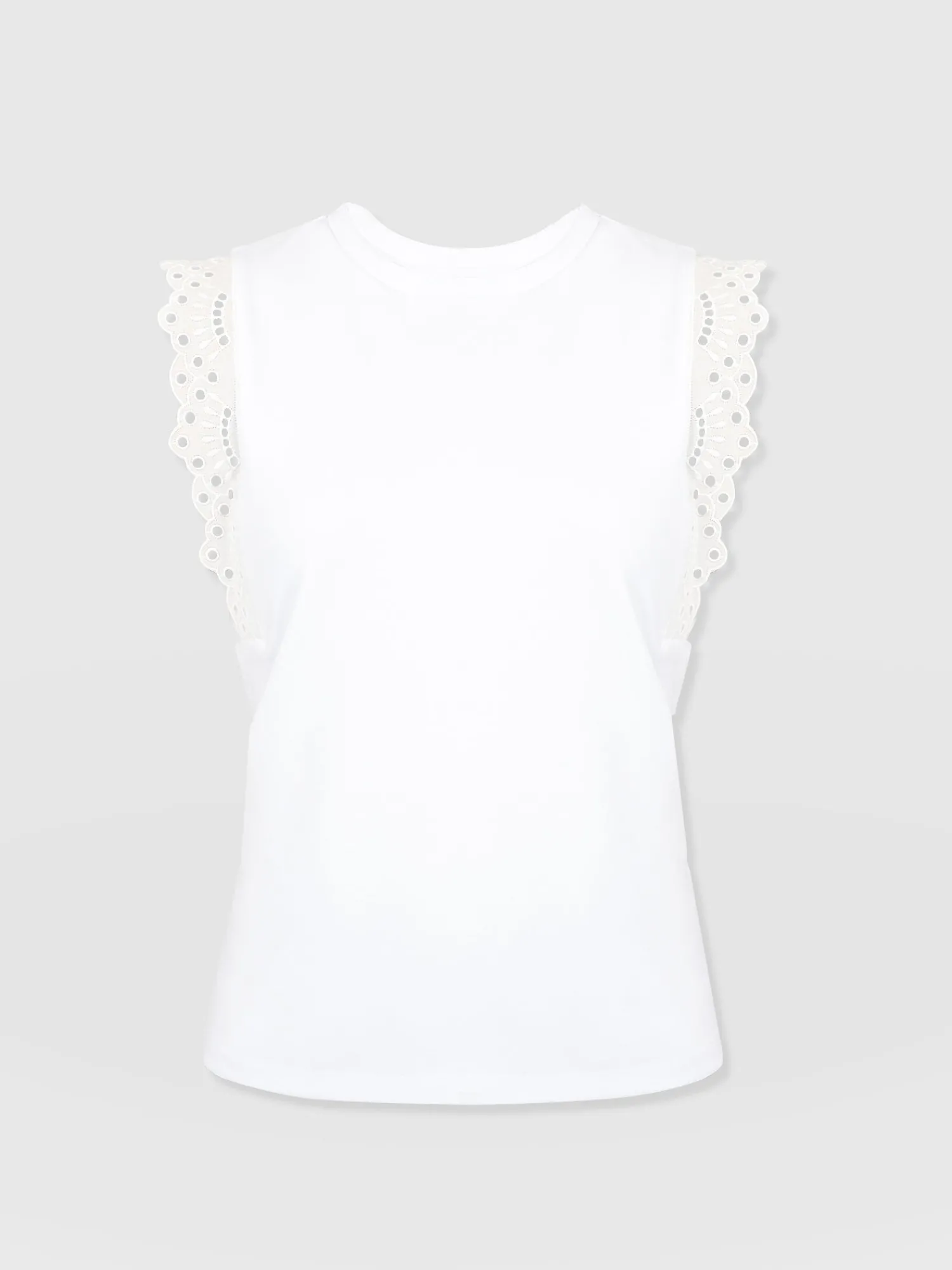 Clearance Saint and Sofia Rowan Tee - White Broderie