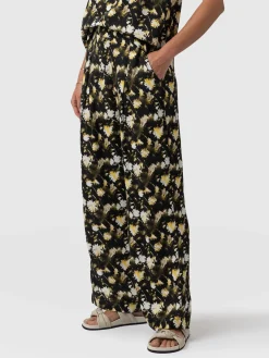 Best Saint and Sofia Rowan Wide Leg Pant - Black Daisy Floral