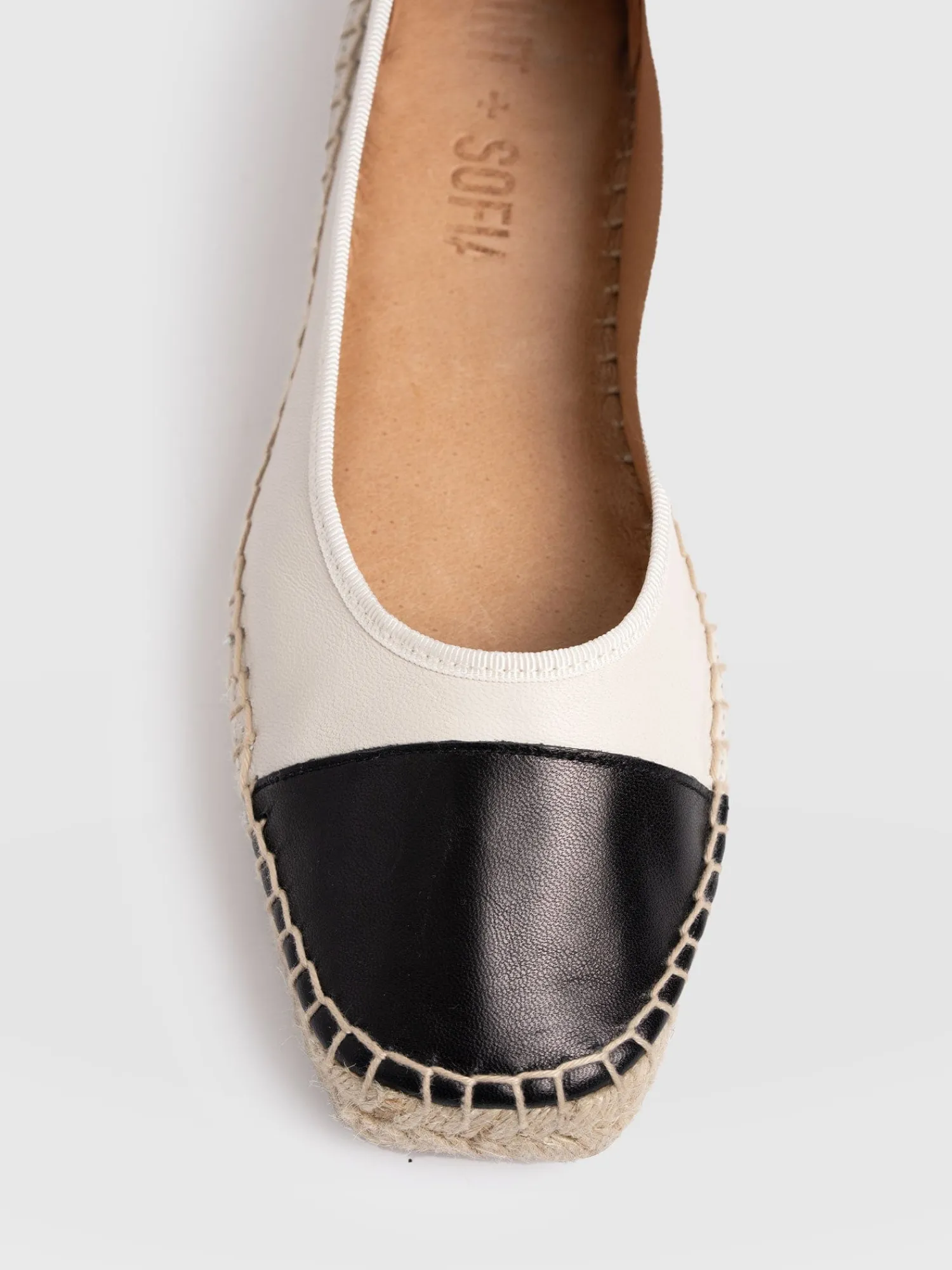 Hot Saint and Sofia Rowe Espadrille Tie Pumps - Cream/Black