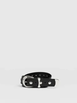 Fashion Saint and Sofia Roxie Studded Belt - Black