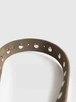 Fashion Saint and Sofia Roxie Studded Belt - Taupe