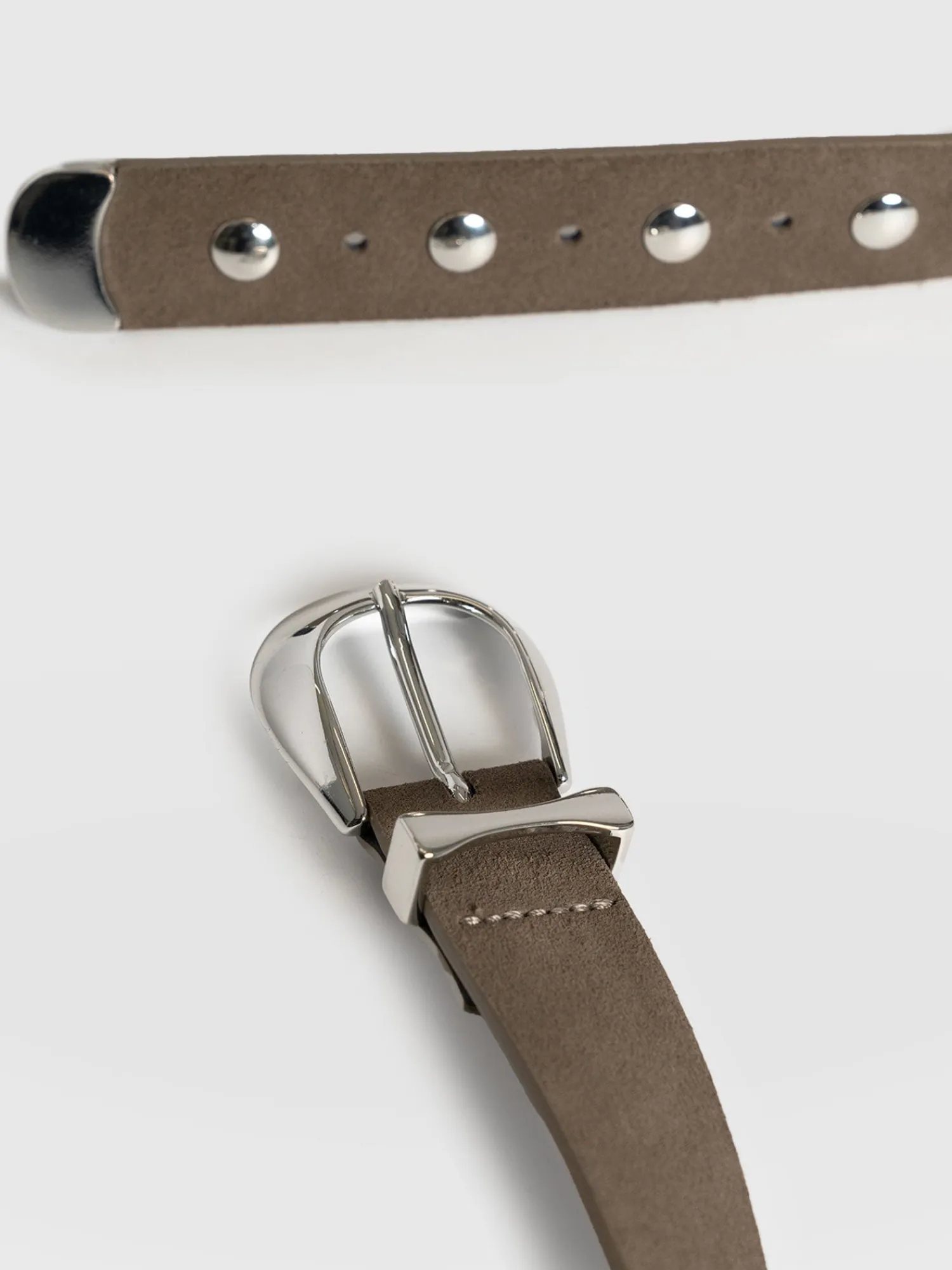 Fashion Saint and Sofia Roxie Studded Belt - Taupe