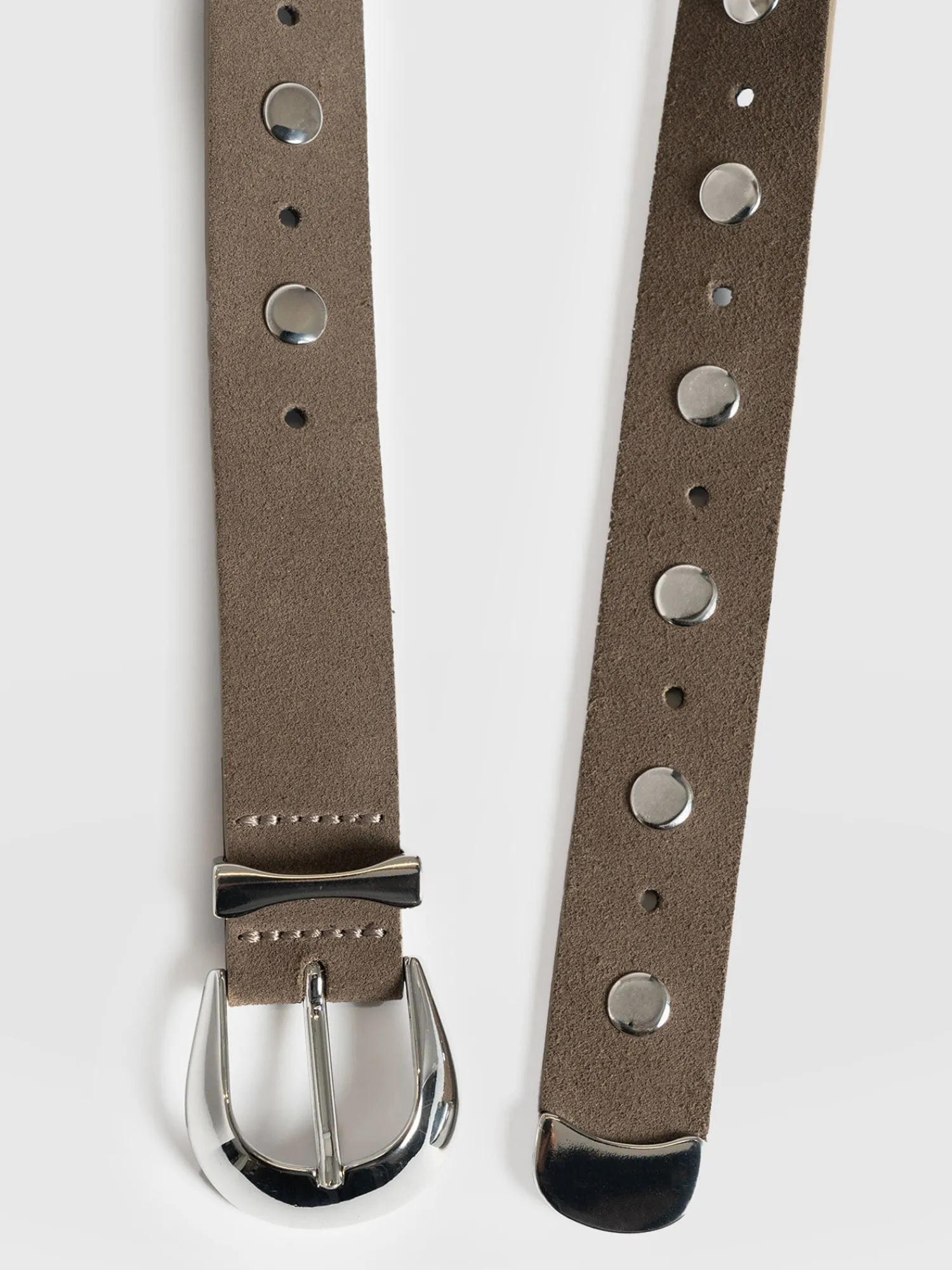 Fashion Saint and Sofia Roxie Studded Belt - Taupe