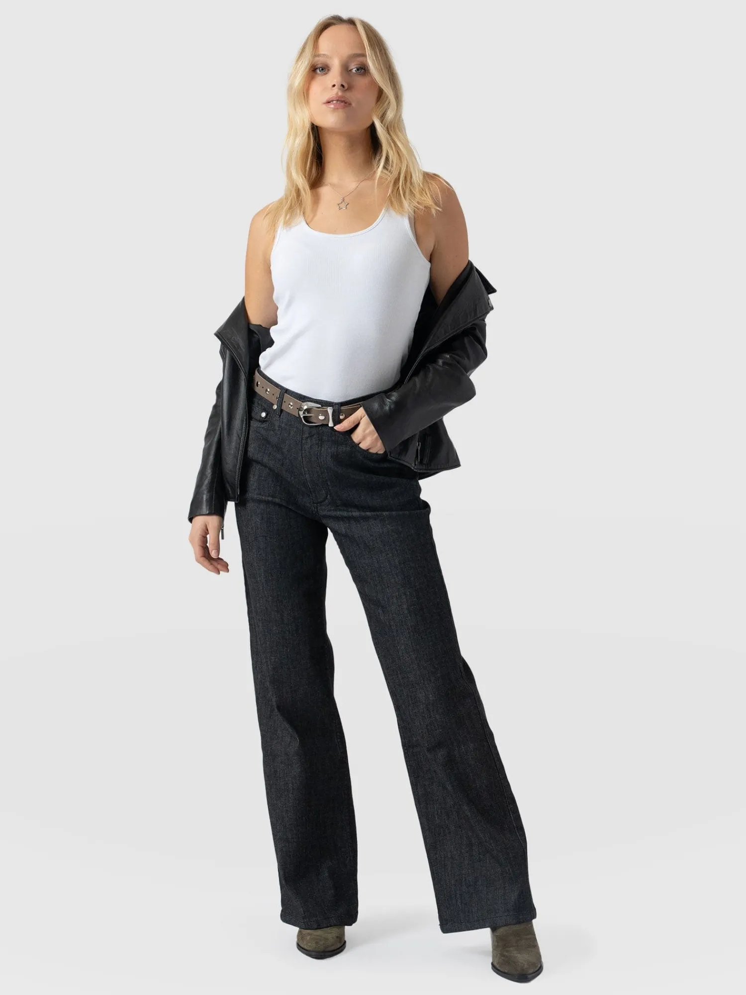 Fashion Saint and Sofia Roxie Studded Belt - Taupe