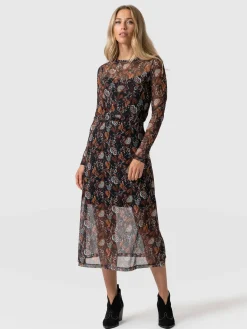 Outlet Saint and Sofia Runway Mesh Skirt - 70's Paisley