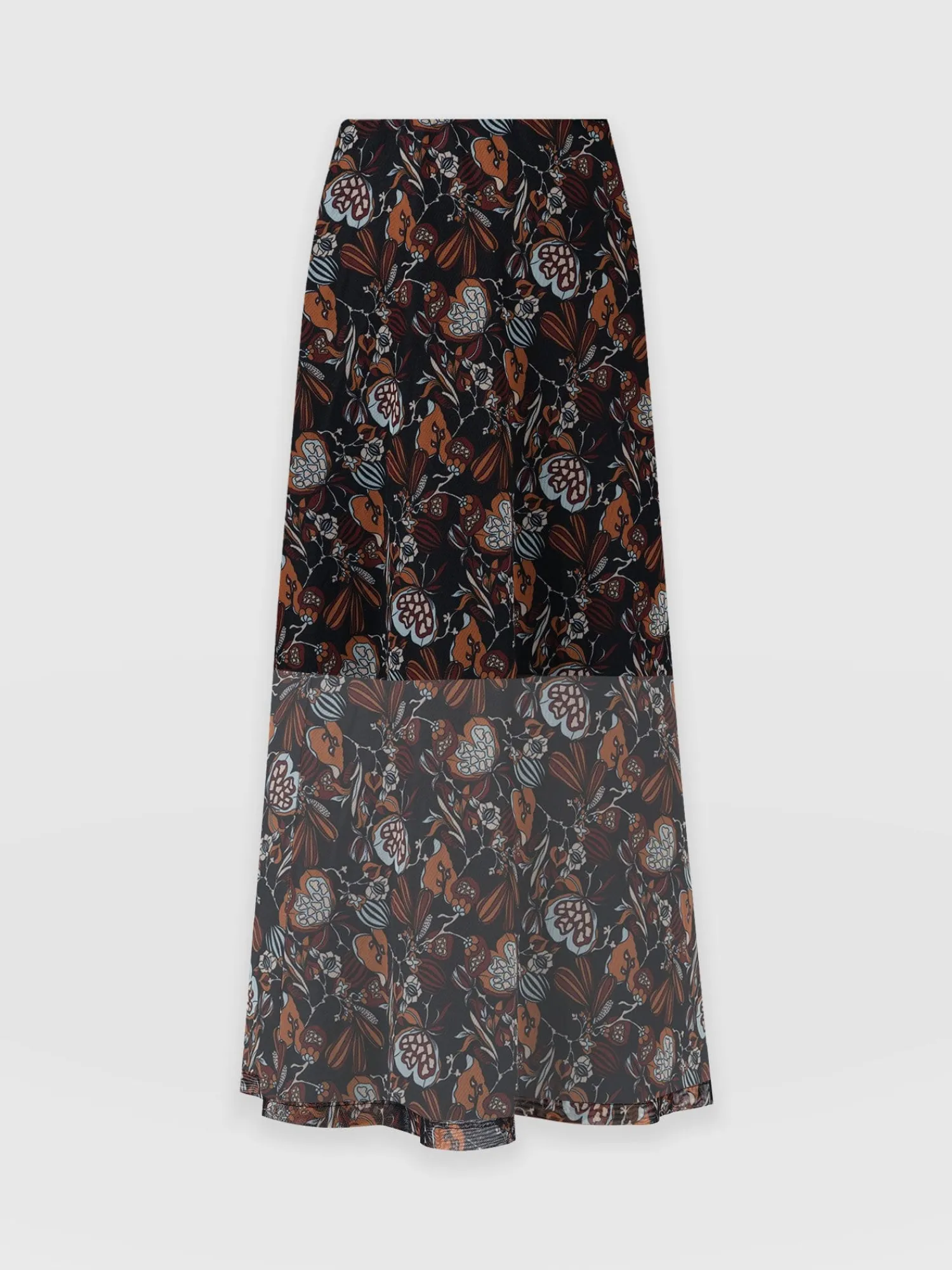 Outlet Saint and Sofia Runway Mesh Skirt - 70's Paisley