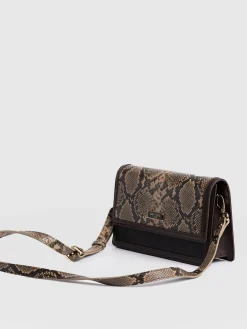 Hot Saint and Sofia Rylee Cross Body Bag - Brown Snake