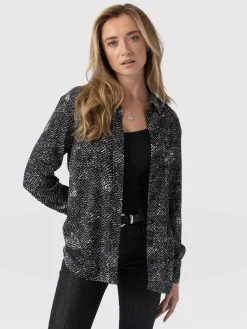 Sale Saint and Sofia Sawyer Shirt - Monochrome Gothica