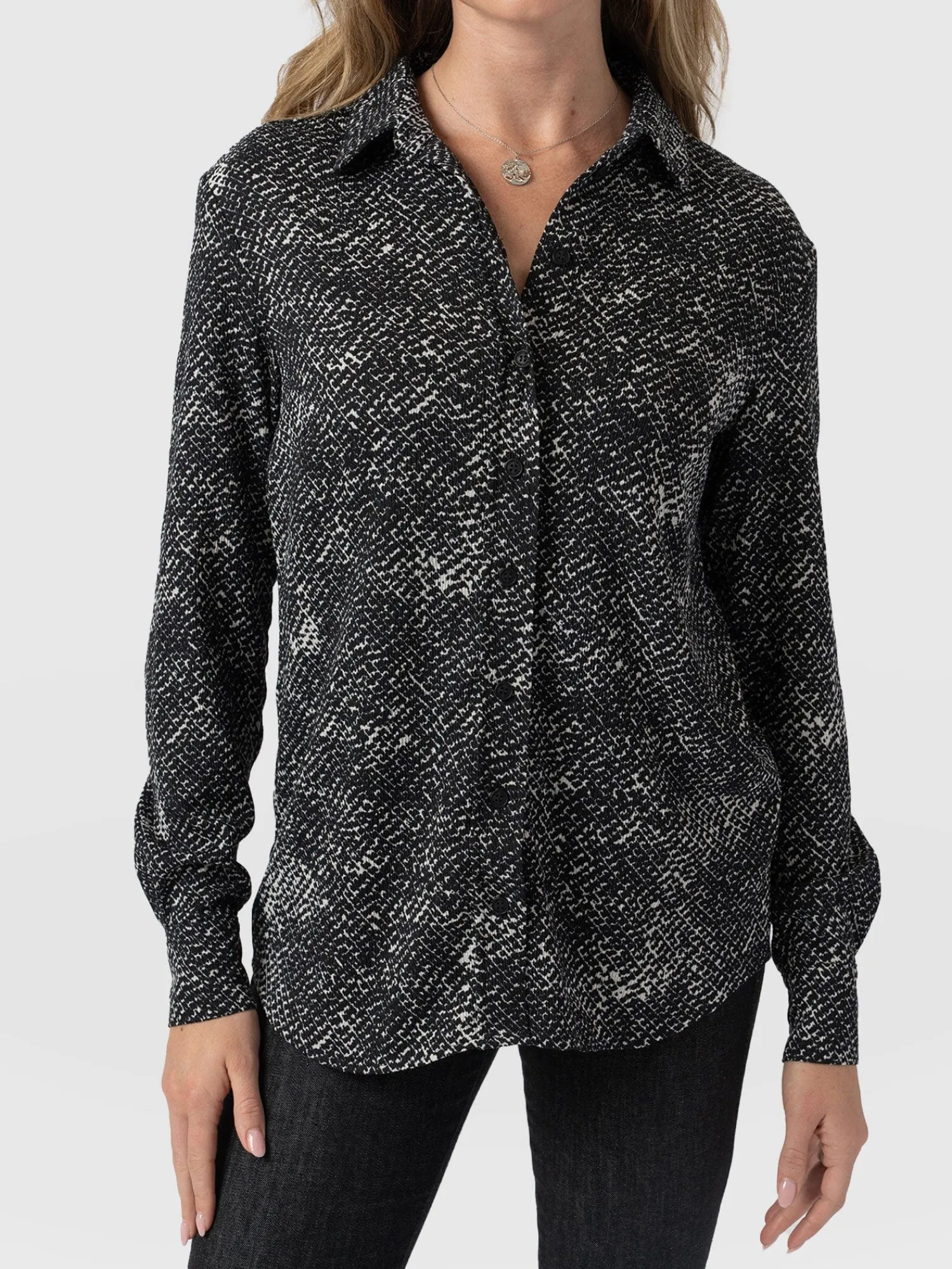 Sale Saint and Sofia Sawyer Shirt - Monochrome Gothica