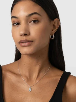 Best Saint and Sofia Scatter Star Charm Necklace - Silver/Black