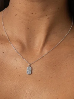 Best Saint and Sofia Scatter Star Charm Necklace - Silver/Black