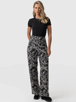 Best Saint and Sofia Sienna High Waisted Pant - Black Cream Floral