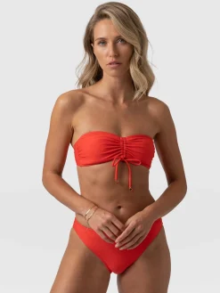 Outlet Saint and Sofia Skye Bandeau Bikini Top - Red