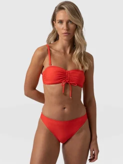 Outlet Saint and Sofia Skye Bandeau Bikini Top - Red