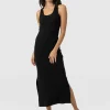 Outlet Saint and Sofia Sleeveless Rib Dress - Black