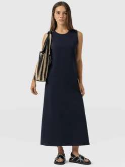 Online Saint and Sofia Sleeveless Runway Maxi Dress - Navy