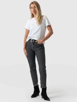 Outlet Saint and Sofia Slim Mom Jeans - Black
