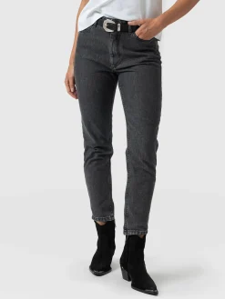 Outlet Saint and Sofia Slim Mom Jeans - Black