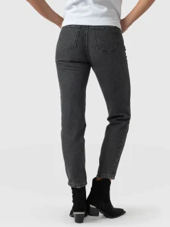 Outlet Saint and Sofia Slim Mom Jeans - Black