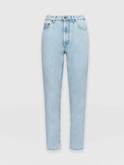 Clearance Saint and Sofia Slim Mom Jeans - Pale Blue