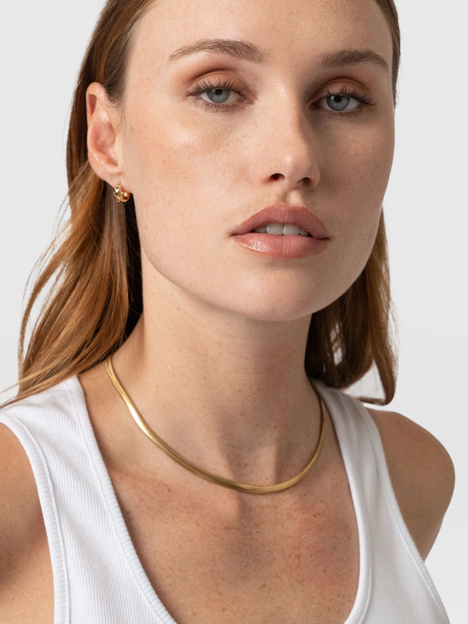 Fashion Saint and Sofia Snake Chain Necklace- Gold