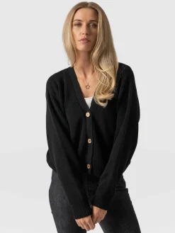 Sale Saint and Sofia Soho Crop Cardigan - Black