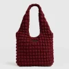 Clearance Saint and Sofia Soho Shoulder Tote Bag - Burgundy