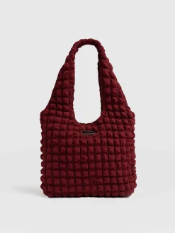 Clearance Saint and Sofia Soho Shoulder Tote Bag - Burgundy