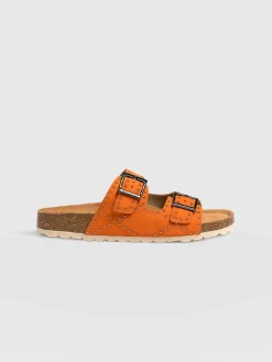 Online Saint and Sofia Studded Sutton Slides - Orange