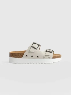 Online Saint and Sofia Sutton Slide - Cream Studded